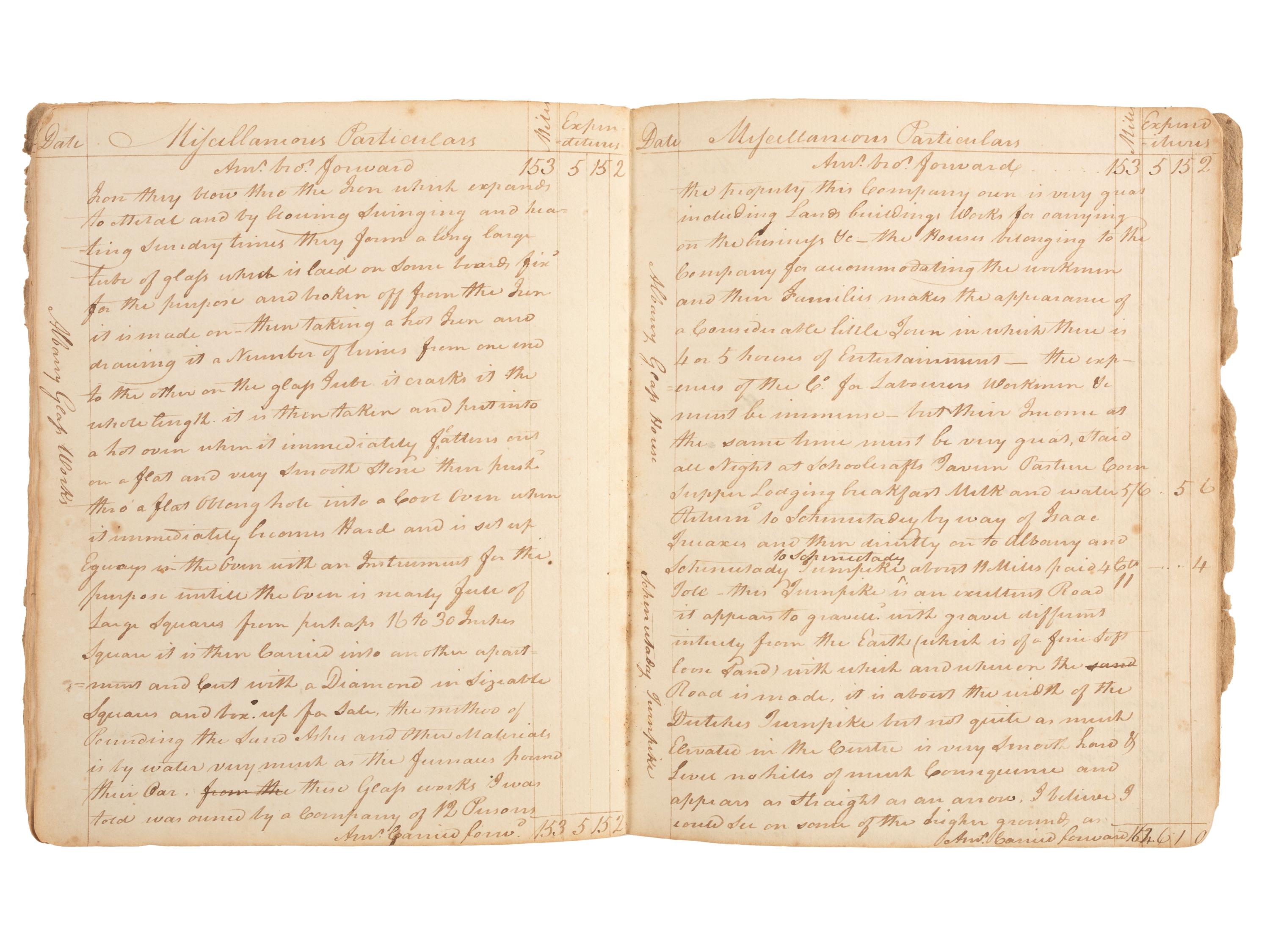 America in Manuscript Journal of [a] Journey to Ballston Springs. New York, 30 August 1805.