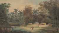 A Fiatooka, or Moral in Tongataboo; The Natchez, a Ceremony in Honor of the King's Son, in Toongataboo; and A View of Aanamooka (three works)