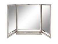 A Lorin Marsh Stainless Steel Vanitas Dressing Mirror