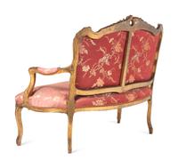 A Louis XV Style Giltwood Three-Piece Seating Suite