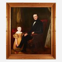 American School 19th century Portrait of a Father and Child, circa 1840