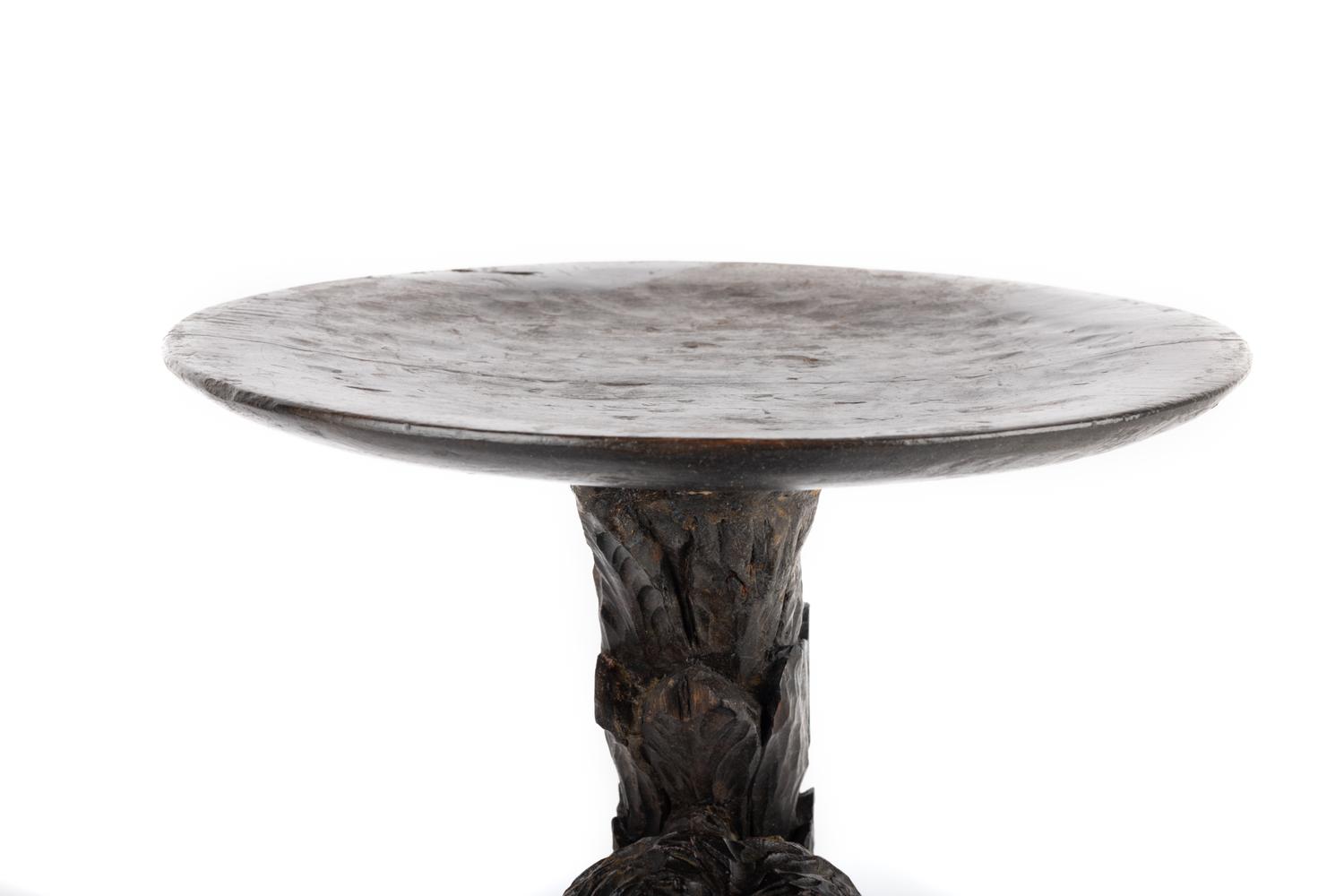 A Venetian Style Carved Walnut Figural Pedestal