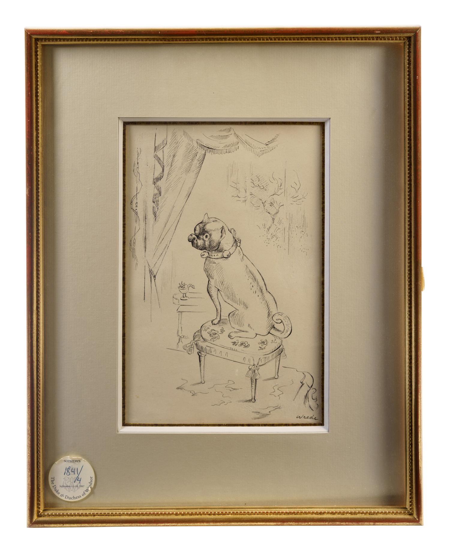 A Group of Duke and Duchess of Windsor Pug Related Items