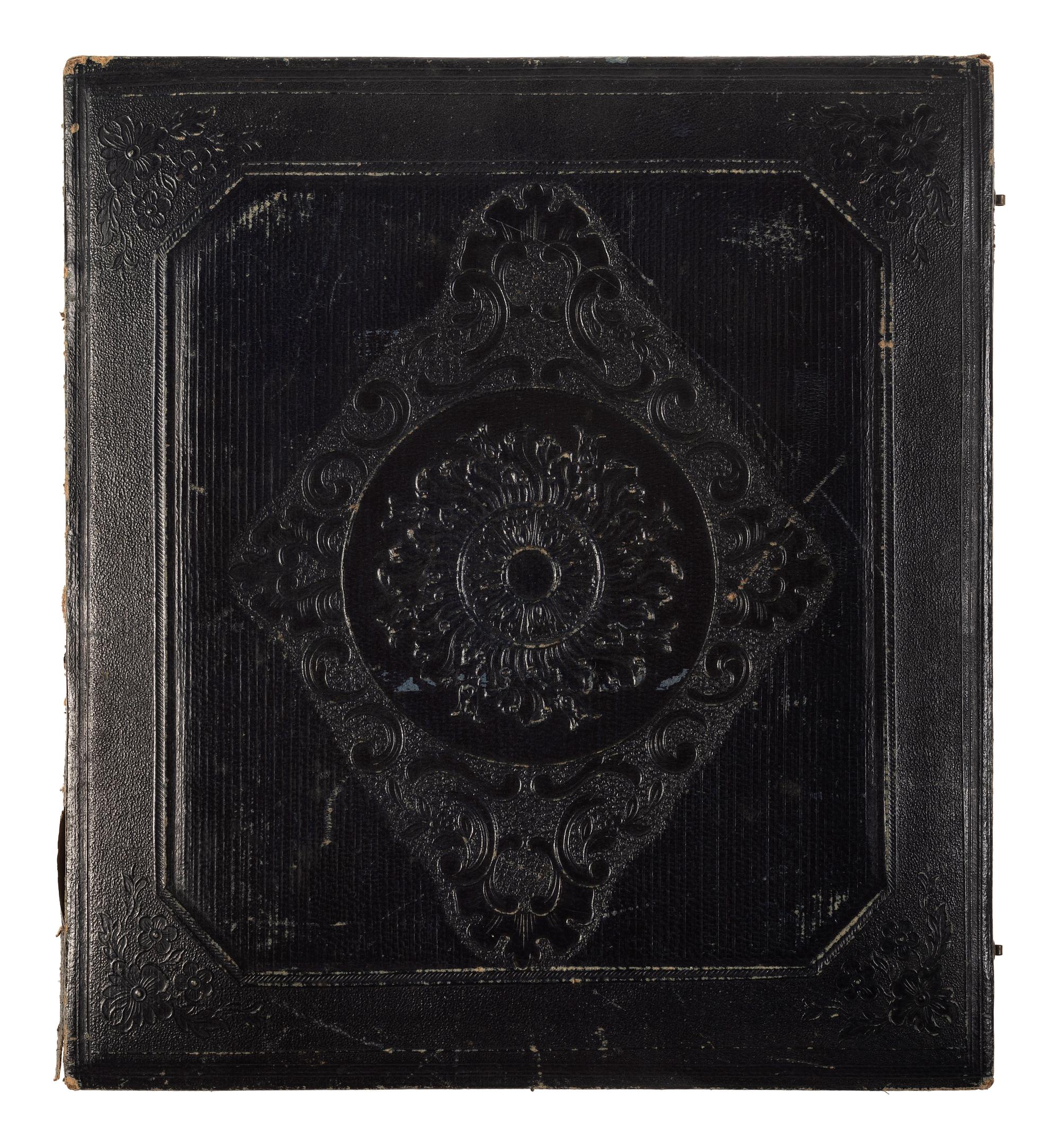 [EARLY PHOTOGRAPHY]. ROOT, Marcus A. (1808-1888), photographer. Irregular half plate daguerreotype of a lovely woman with embellished handbag. Philadelphia, PA: ca 1840s-1850s.