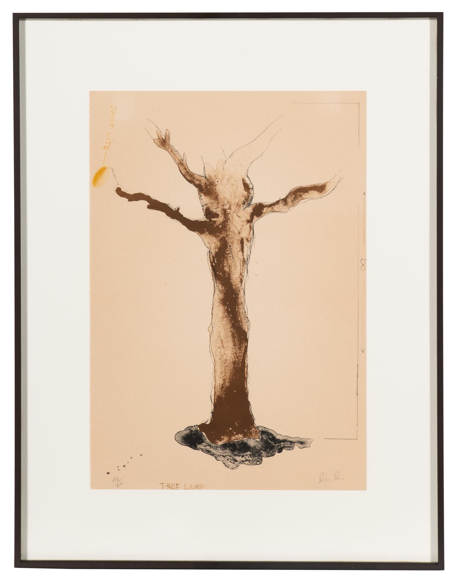 Jim Dine (American, b. 1935) — Tree Lamp (from The Picture of Dorian Gray Edition B portfolio), 1968