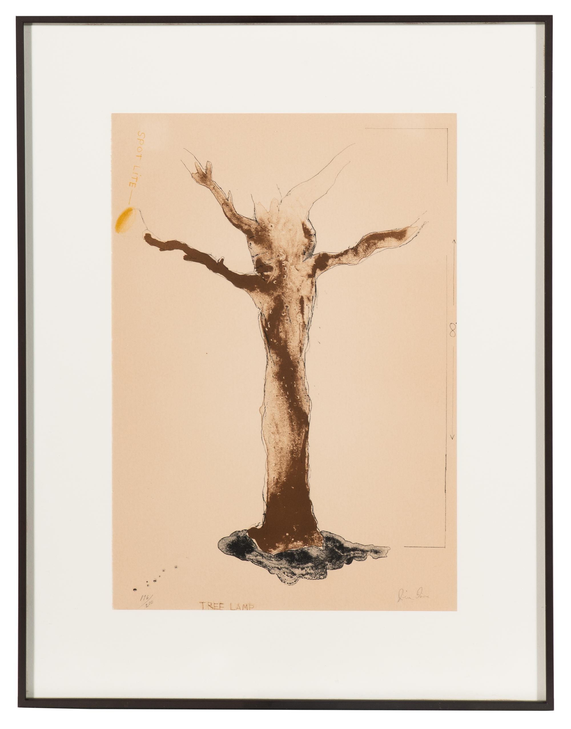 Jim Dine (American, b. 1935) — Tree Lamp (from The Picture of Dorian Gray Edition B portfolio), 1968