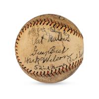 A 1930 Chicago Cubs Team Signed Autograph Baseball Featuring Kiki Cuyler and Hack Wilson (Beckett Authentication Services)