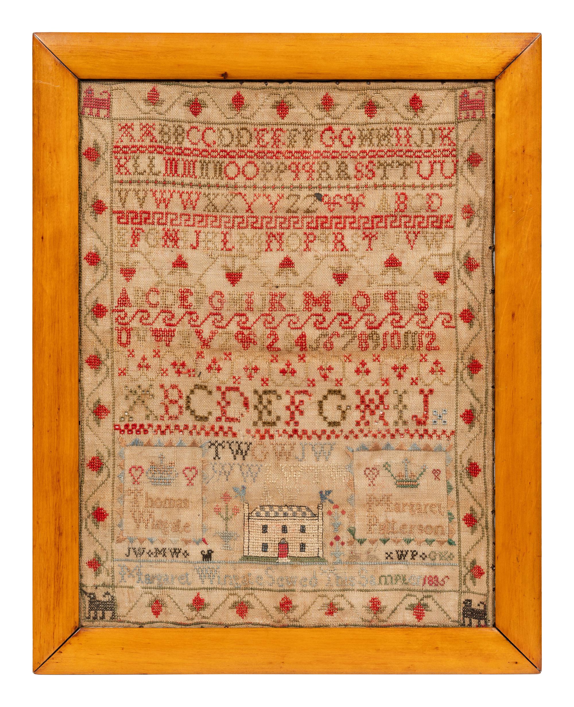 An American Needlework Schoolgirl’s Sampler