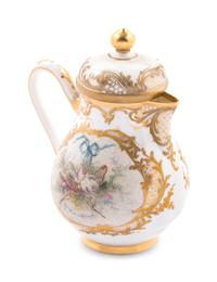 A Sèvres Painted and Parcel Gilt Porcelain Creamer