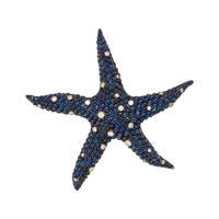 EVELYN CLOTHIER, SAPPHIRE AND DIAMOND STARFISH BROOCH