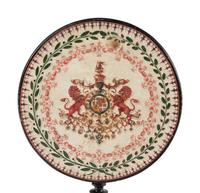 A William IV Ebonized and Polychrome Decorated Tea Table