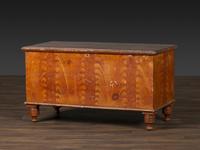 A Country Grain Painted Poplar and Pine Blanket Chest