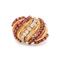 VAN CLEEF & ARPELS, DIAMOND AND RUBY RING