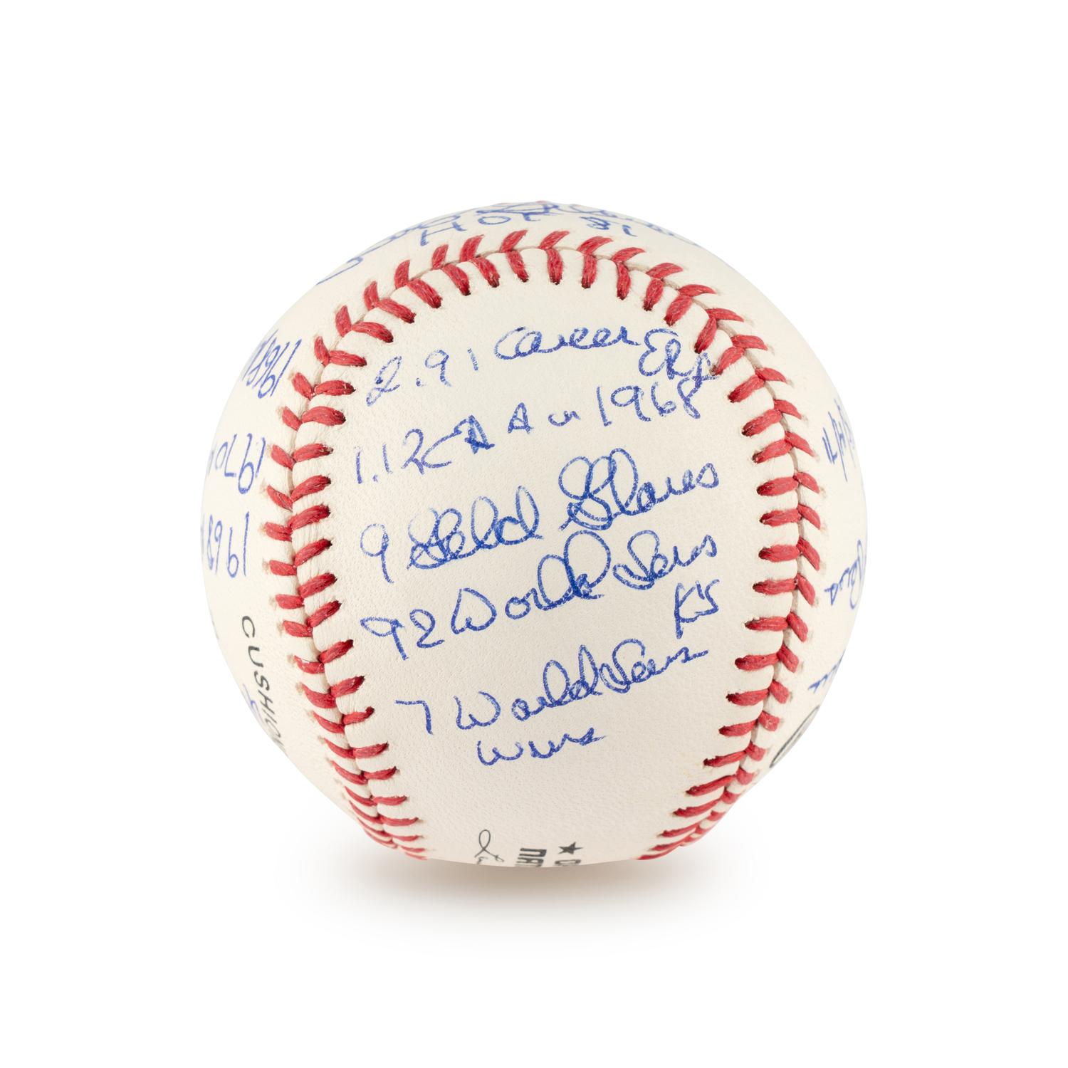 A Bob Gibson Multi Career Achievement/Stat Inscribed Signed Autograph Baseball