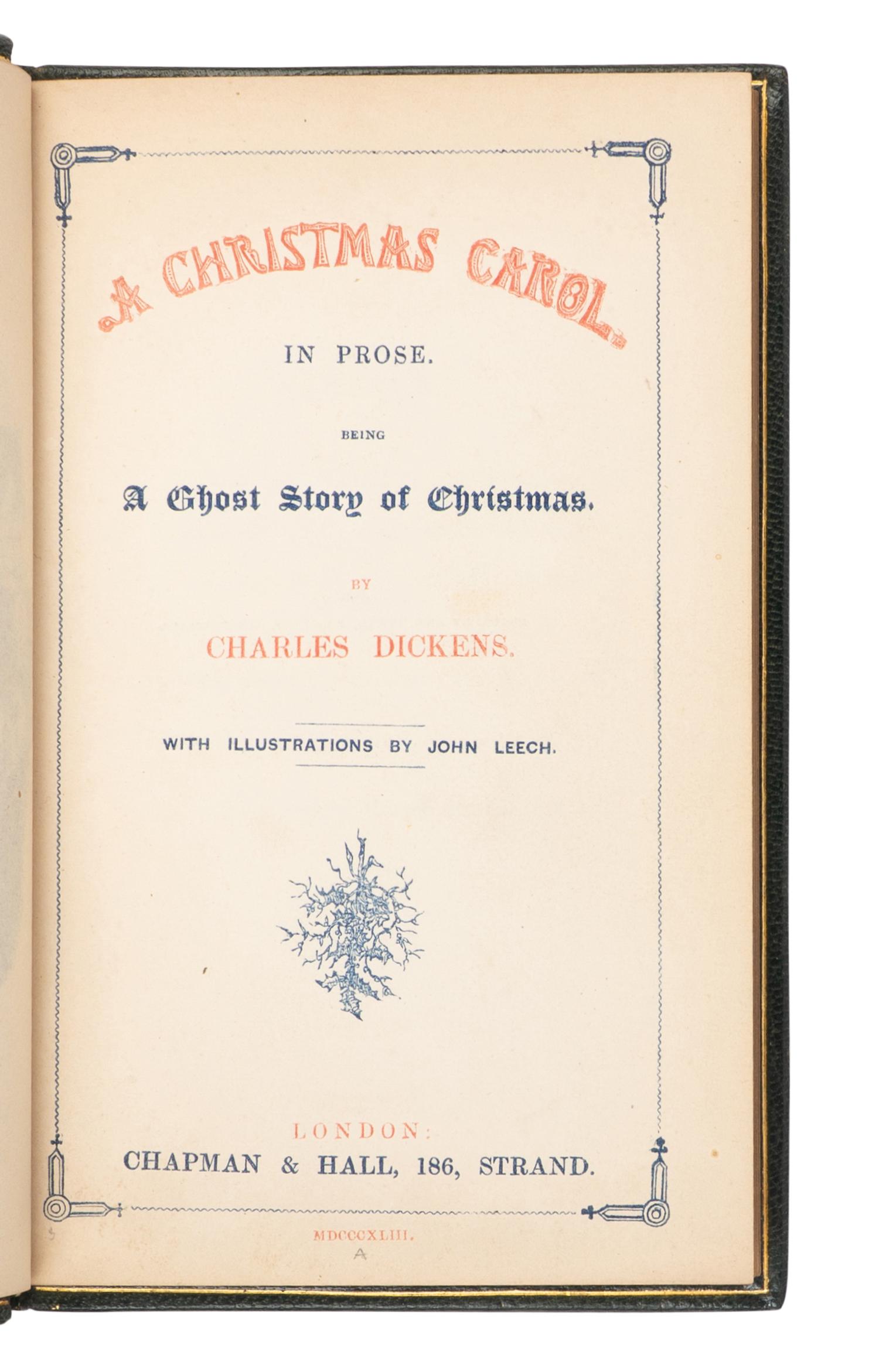 DICKENS, Charles (1812-1870). [Christmas Books]. London, 1843-1848. Comprising: