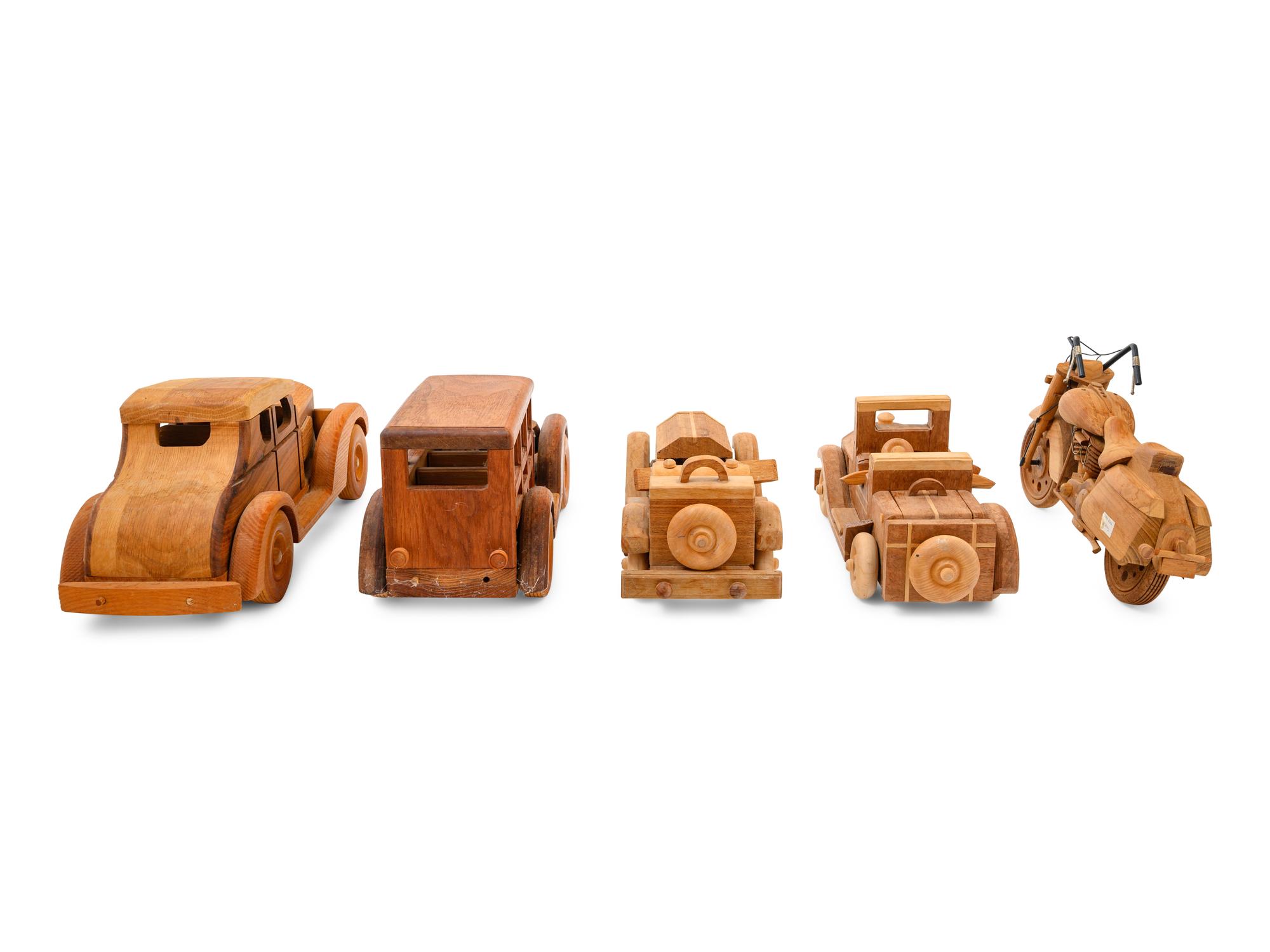 Five American Wood Models of Vehicles by Anthony Aweeky