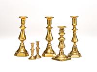 Six Brass Candlesticks