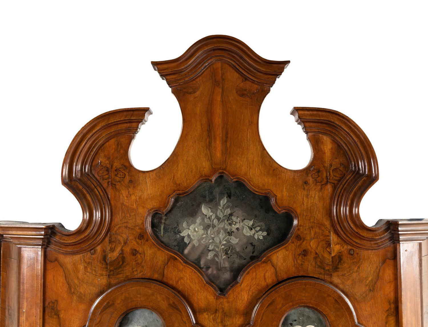 A Venetian Walnut Bureau Bookcase