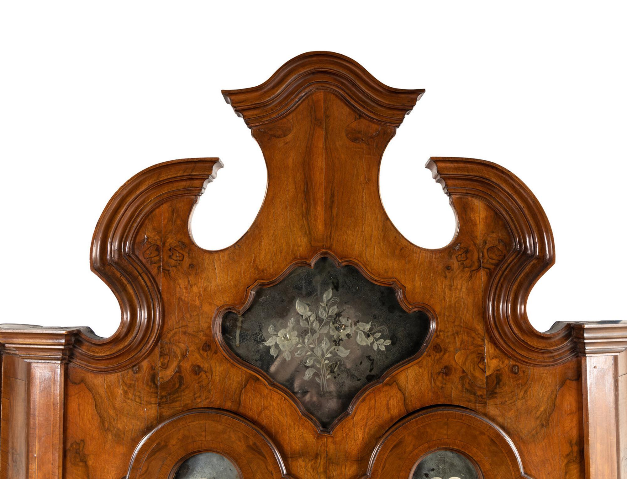 A Venetian Walnut Bureau Bookcase