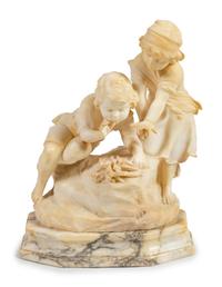 An Italian Alabaster Figural Group