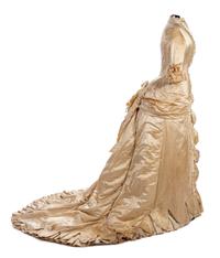 One-Piece Satin Wedding Dress, 1880s