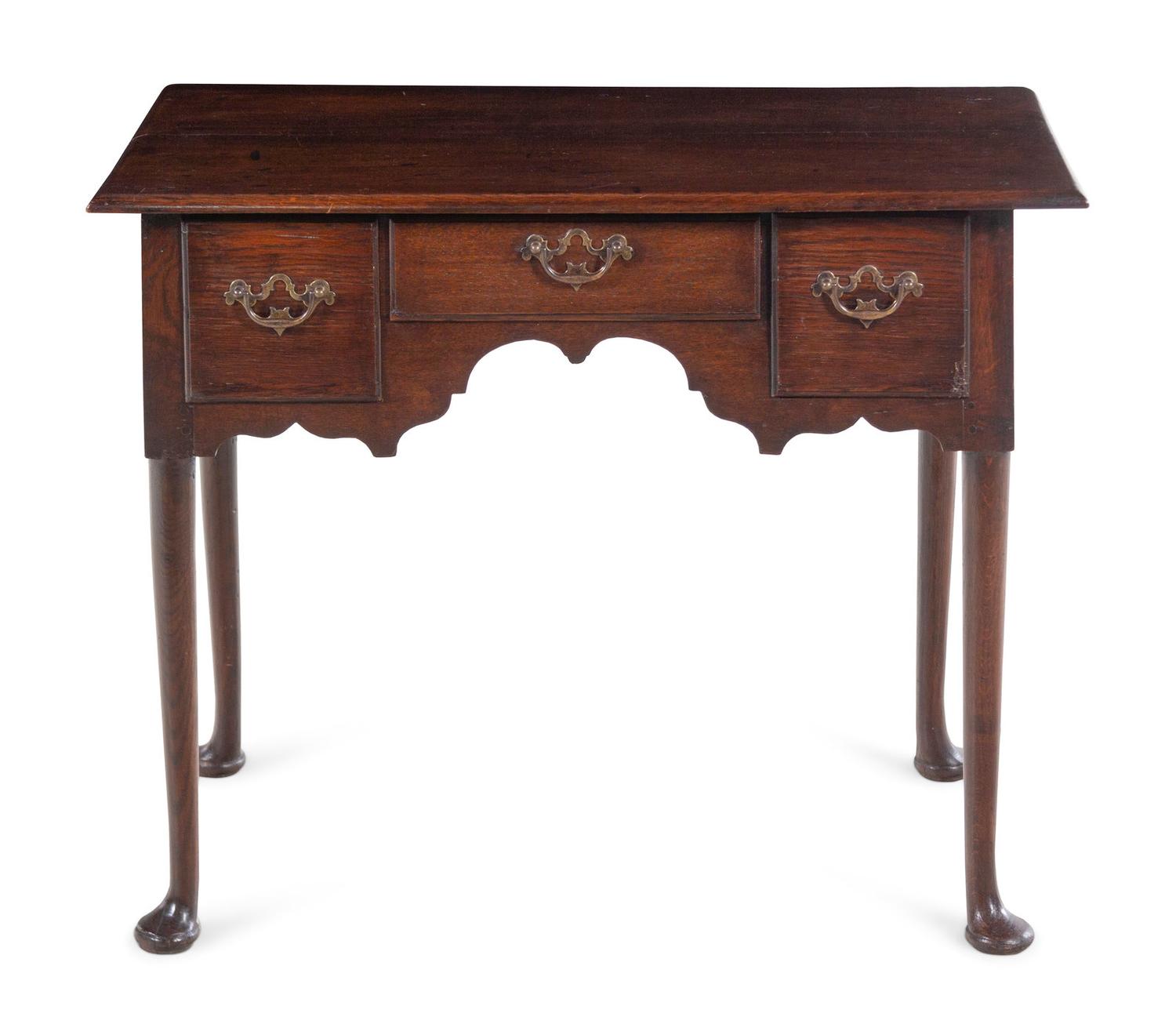 A Queen Anne Carved Oak Dressing Table