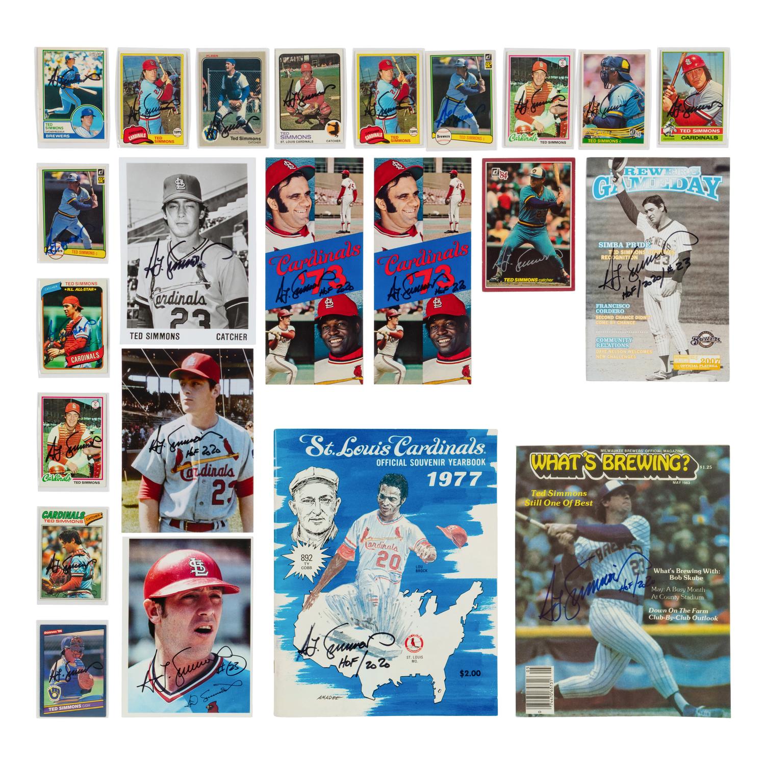 A Large Archive of Awards and Autographs from The Personal Collection of Ted Simmons