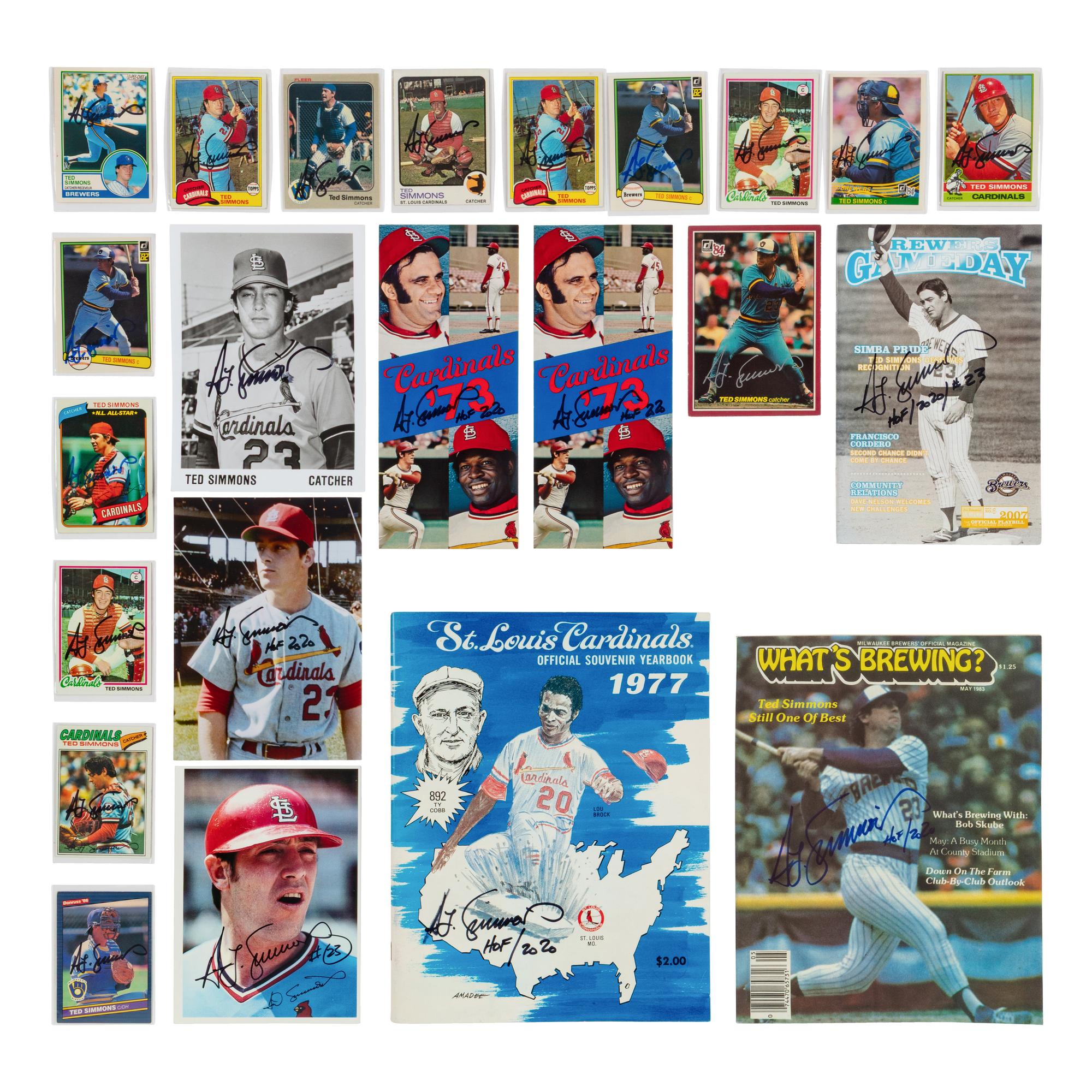 A Large Archive of Awards and Autographs from The Personal Collection of Ted Simmons