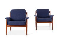 Pair of Lounge Chairs France & Daverkosen, Denmark