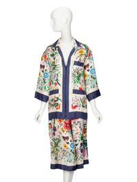 GUCCI, FLORA-PRINT SILK LOUNGE ENSEMBLE