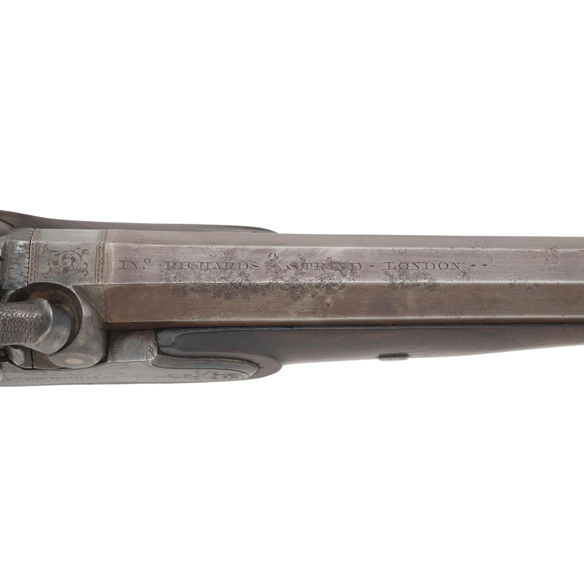 Cased Pair of Percussion Altered Pistols by John Richards of London