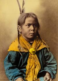 [Western Americana]. Huffman, L.A. (1854-1931), photographer. A pair of collotypes of Native American subjects.