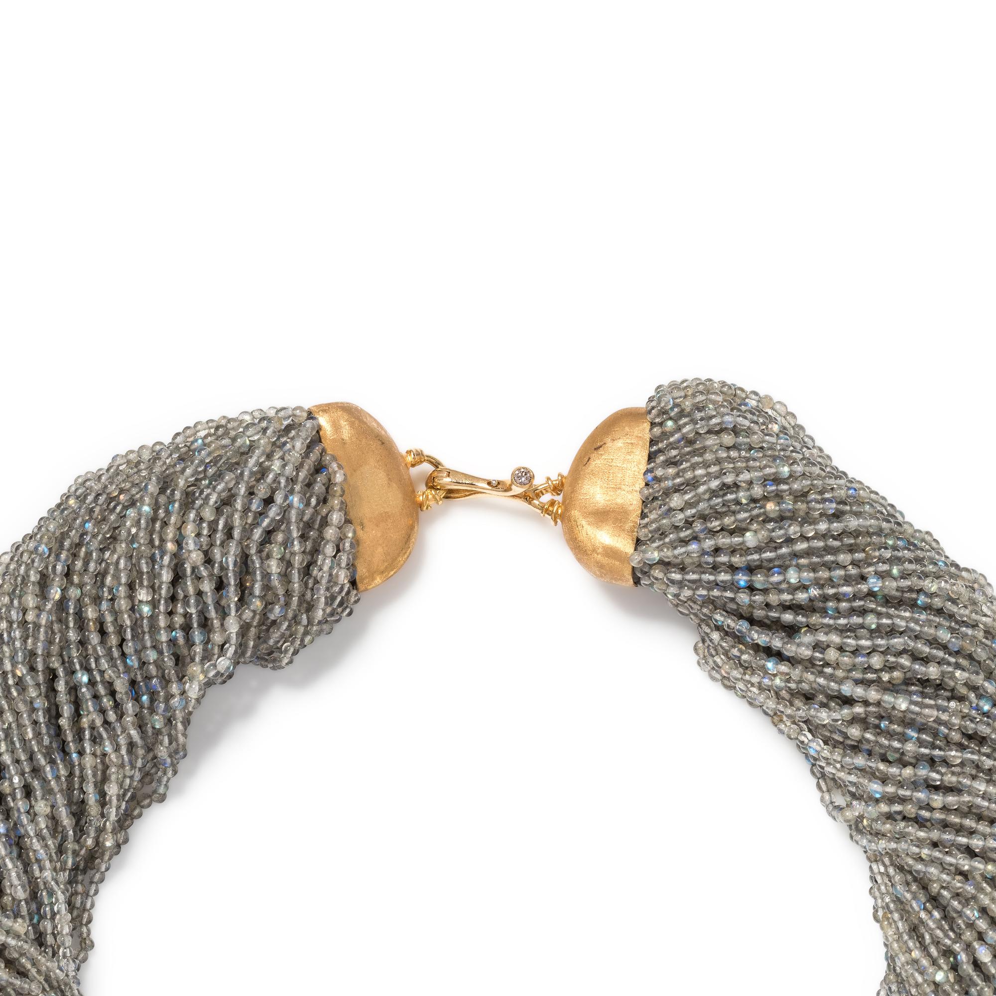 ANGELA PINTALDI, MULTISTRAND LABRADORITE BEAD NECKLACE