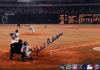 A Hank Aaron Home Run Record 715 Signed Autograph Large Format Photograph (Steiner Hologram),