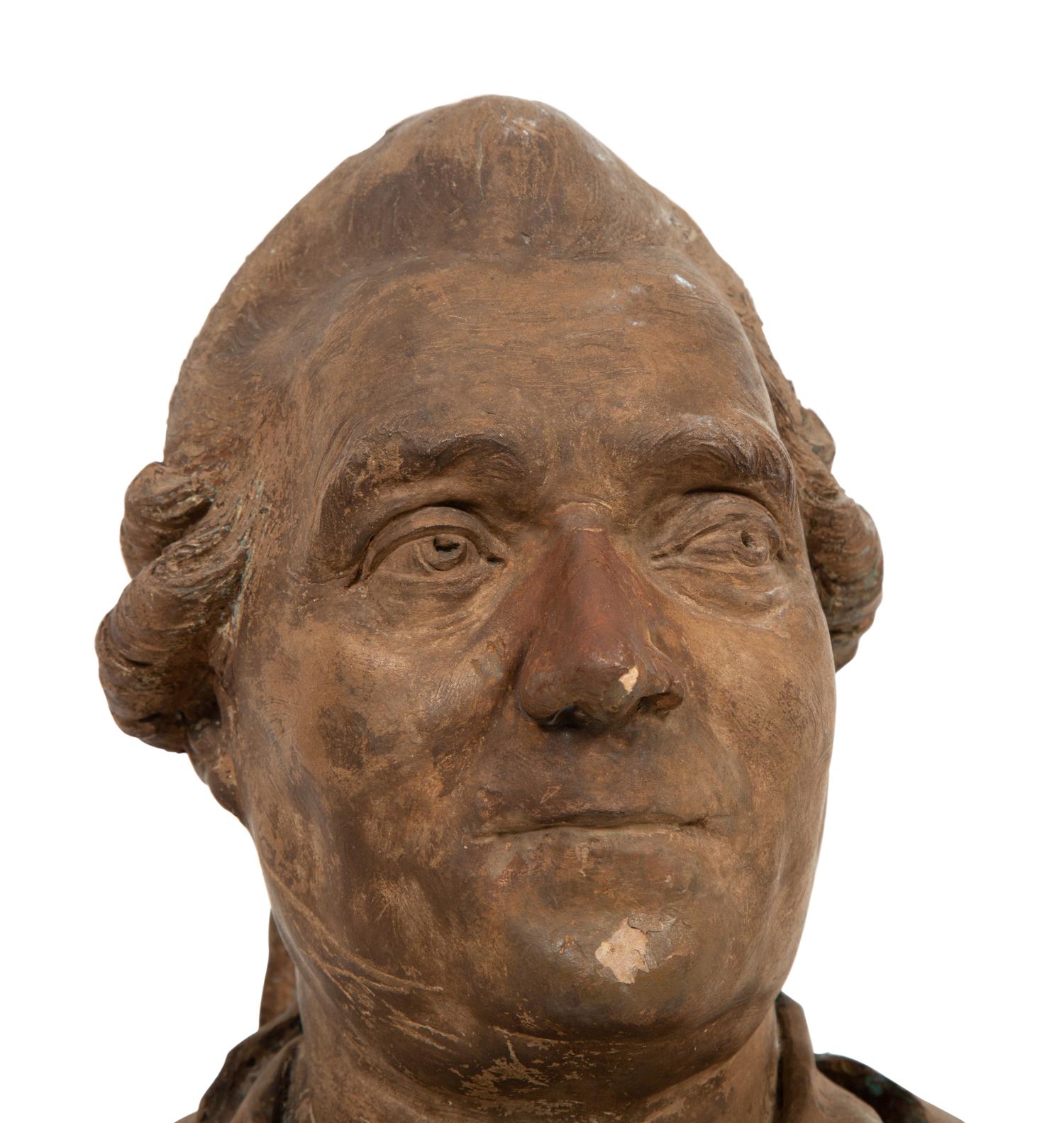 A French Terracotta Bust of a Gentleman