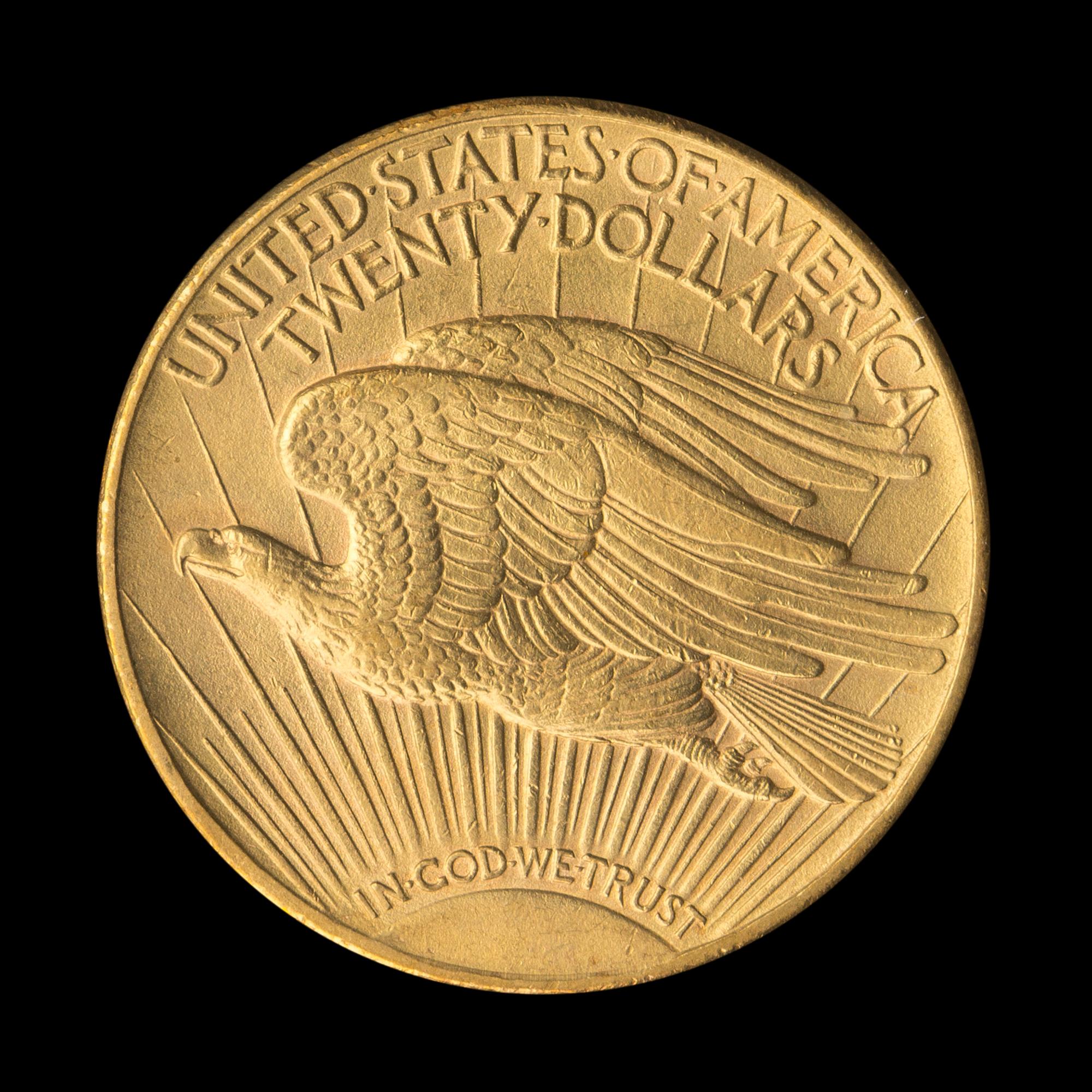 A United States 1910-D St. Gaudens $20 Gold Coin