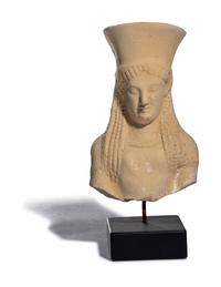 A Greek Terracotta Female Protome