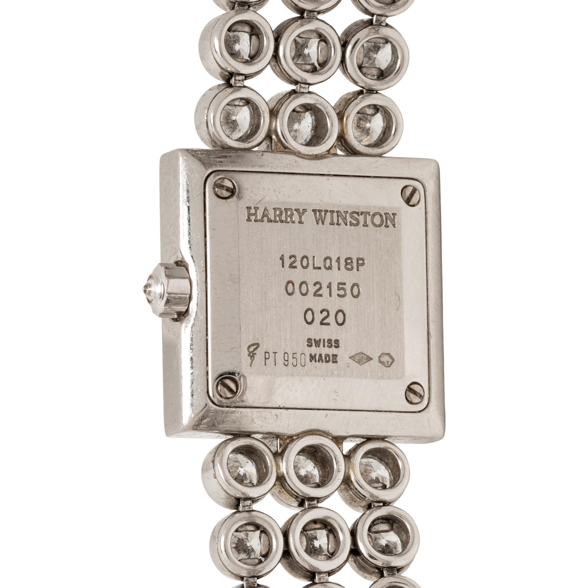 HARRY WINSTON, DIAMOND AND PLATINUM 'SIGNATURE' WATCH