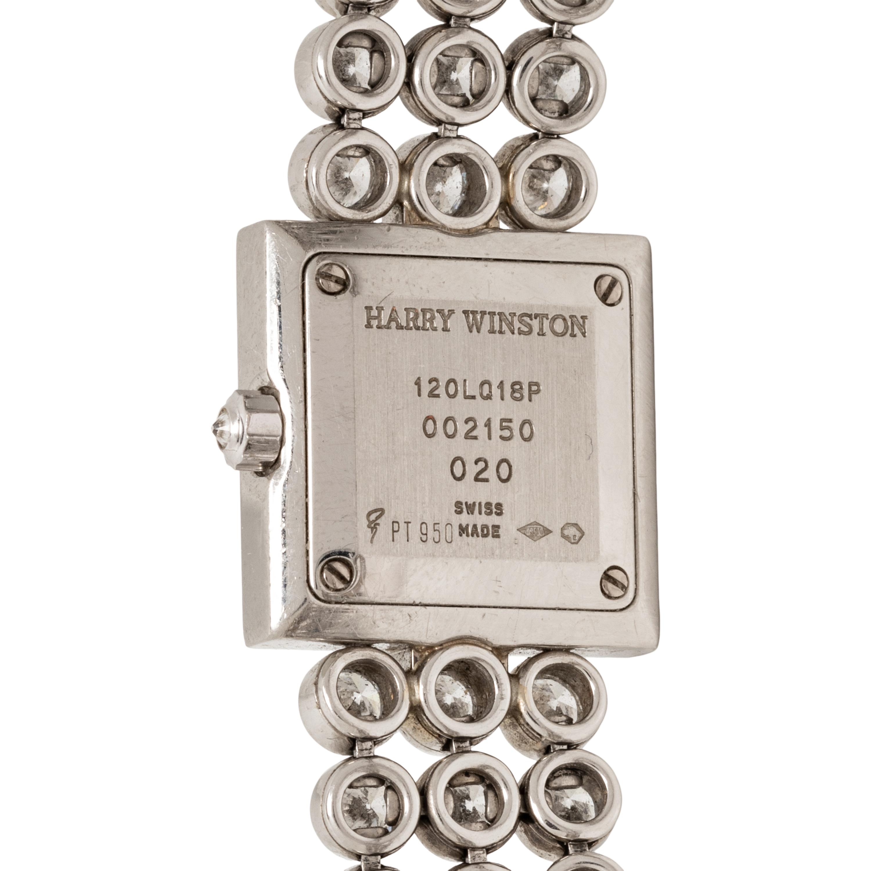 HARRY WINSTON, DIAMOND AND PLATINUM 'SIGNATURE' WATCH