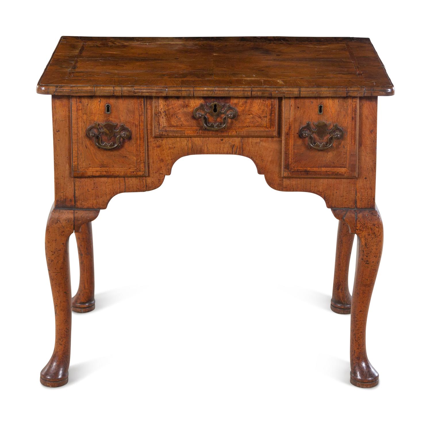 A George I Walnut Veneered Dressing Table