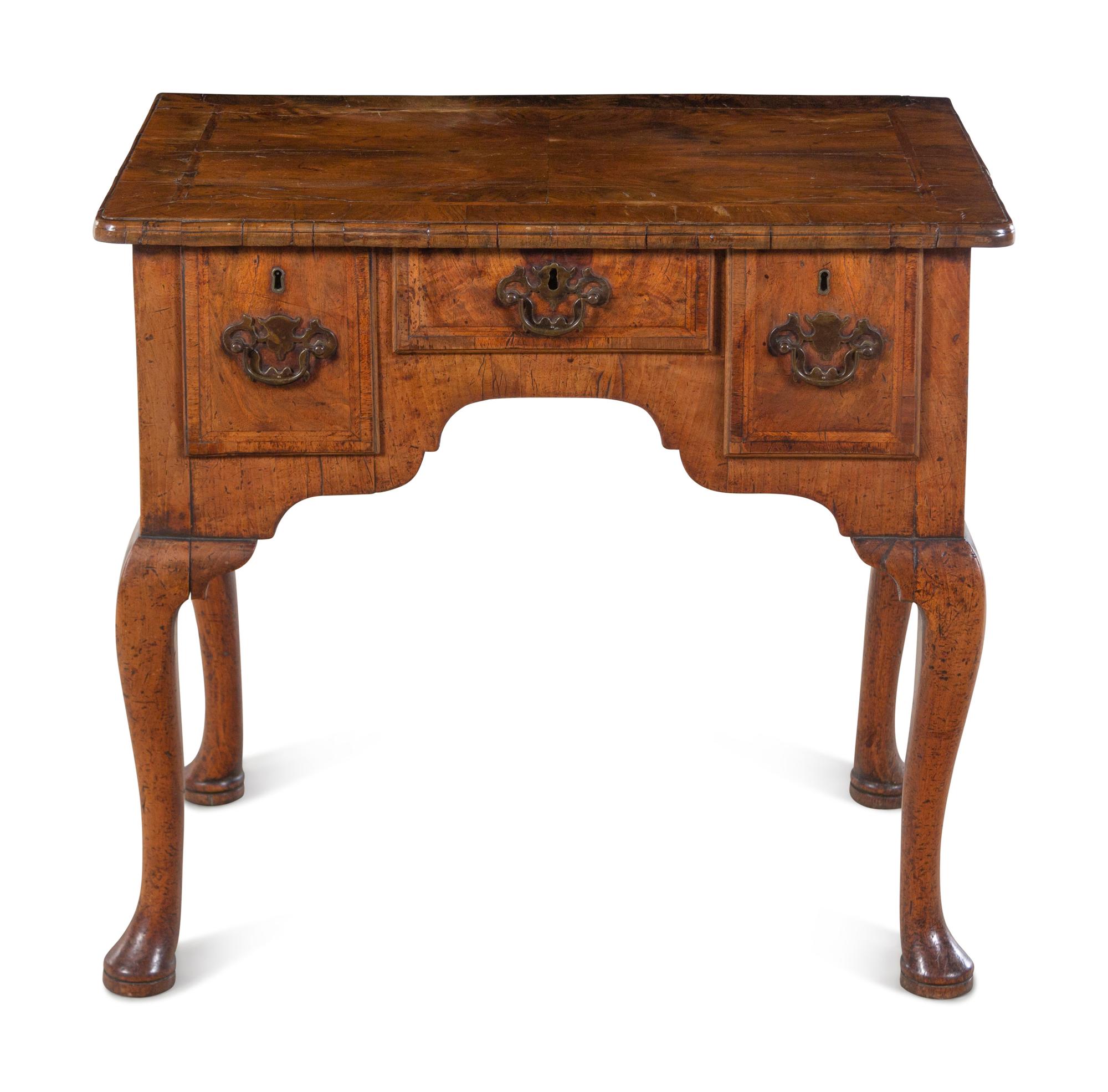A George I Walnut Veneered Dressing Table