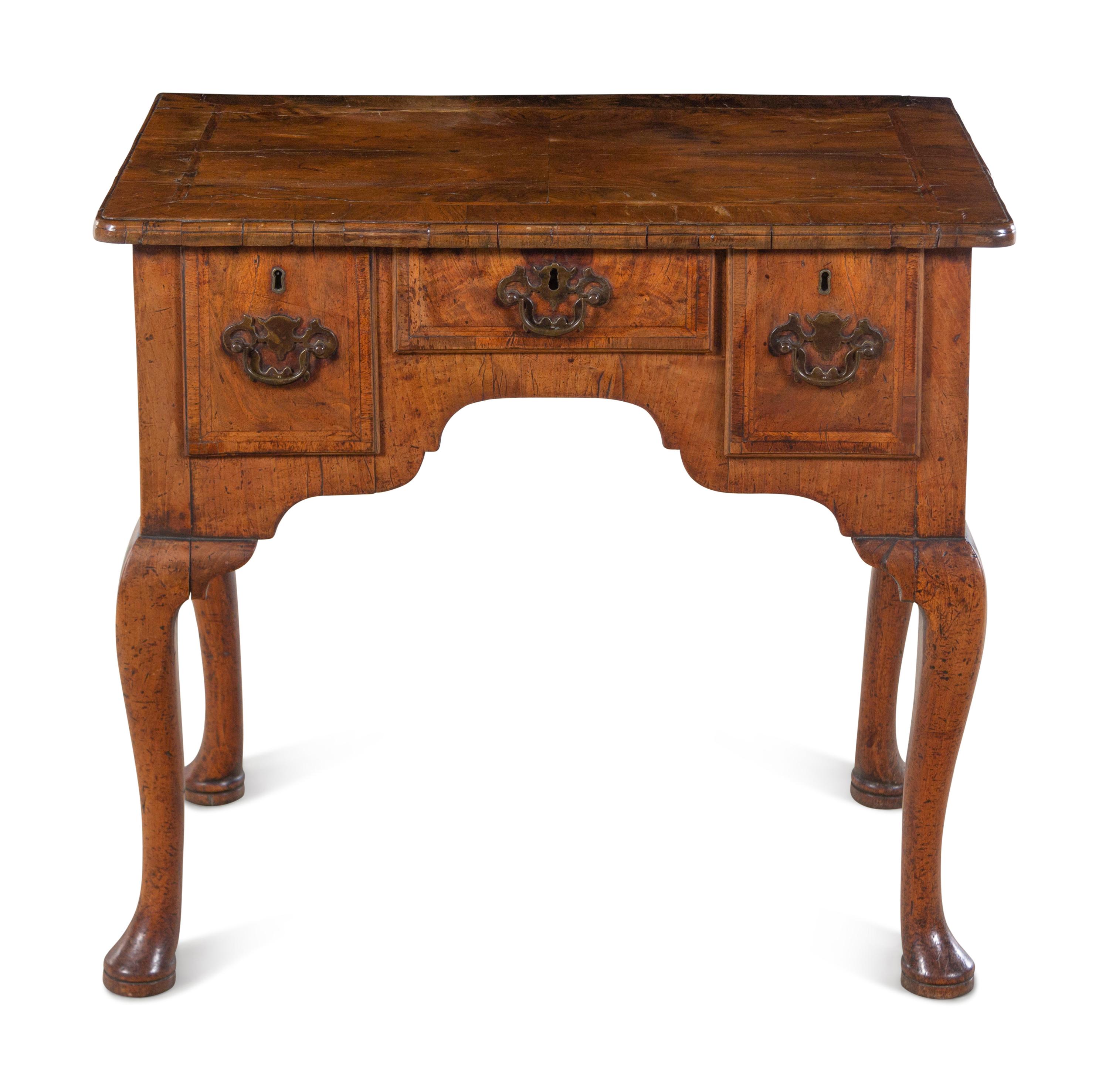 A George I Walnut Veneered Dressing Table
