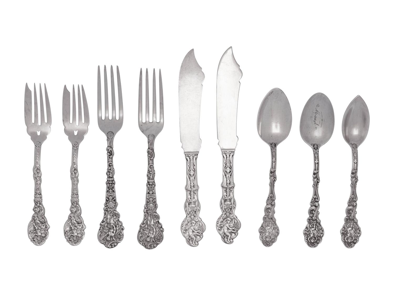 An American Silver Flatware Service