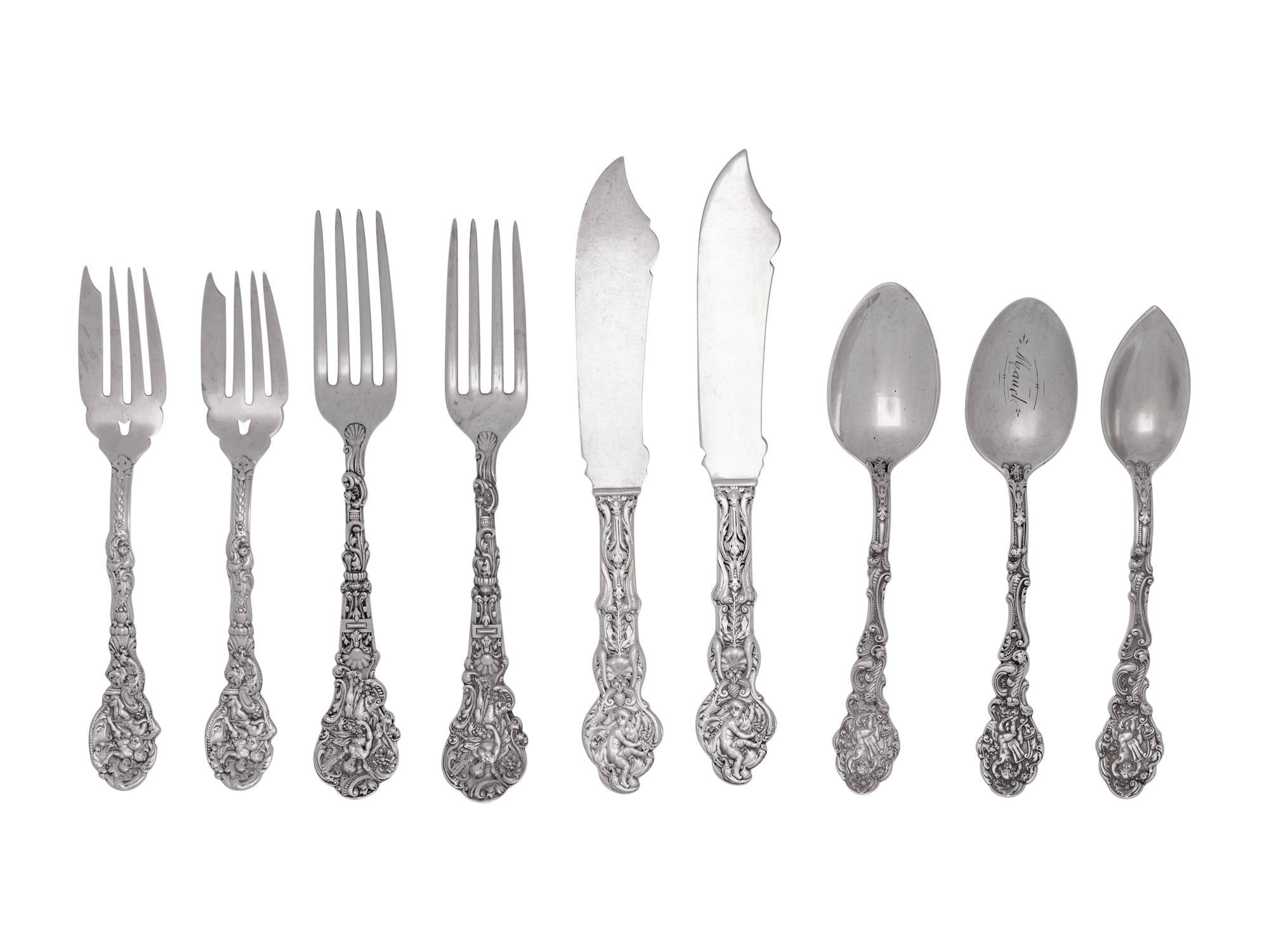 An American Silver Flatware Service