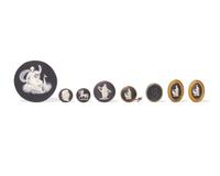 Eight Wedgwood Basalt Miniature Medallions
