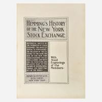 [Finance] (Hemming, Henry G.) Hemming's History of the New York Stock Exchange...