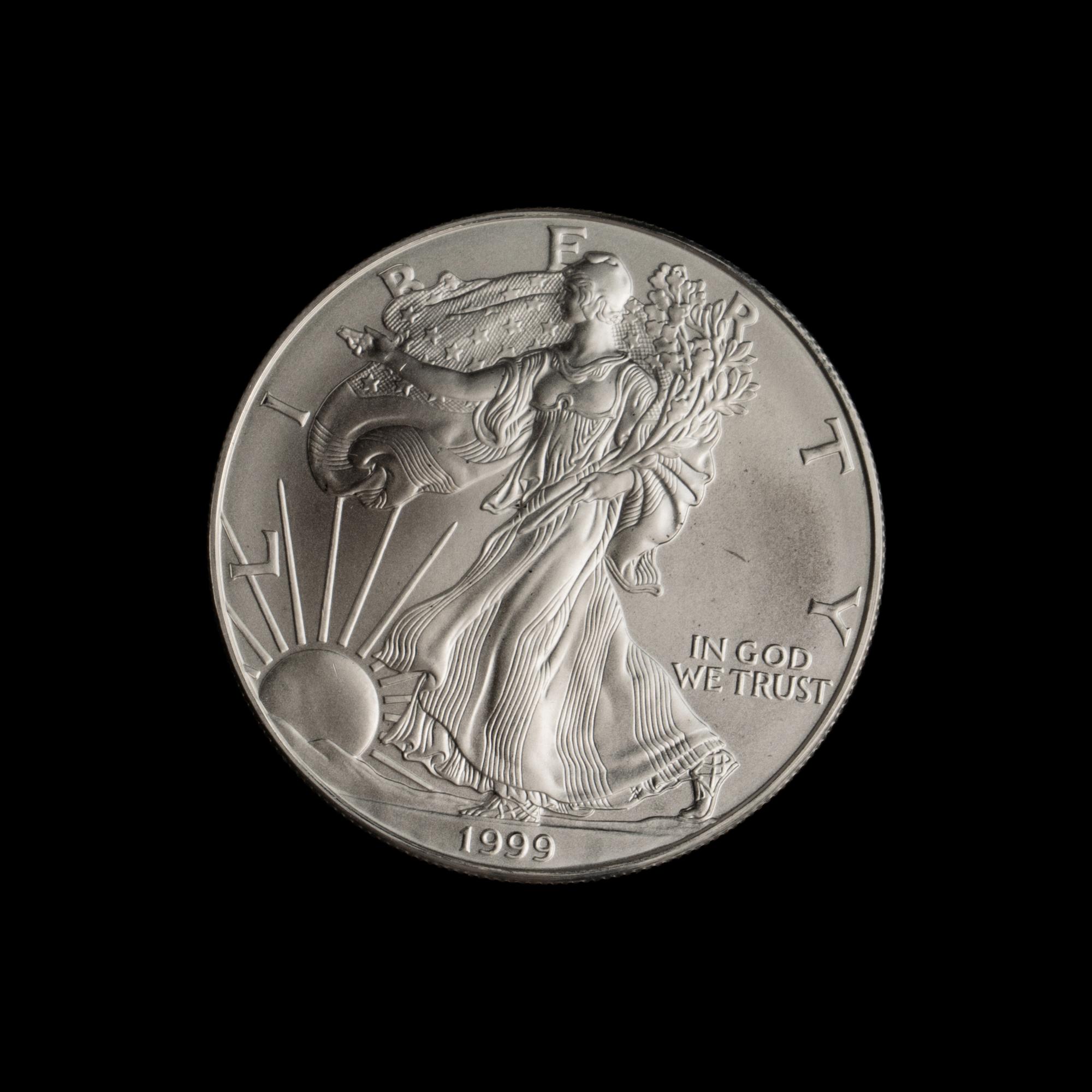 A Large Collection of One Thousand Silver Eagle $1 Coins