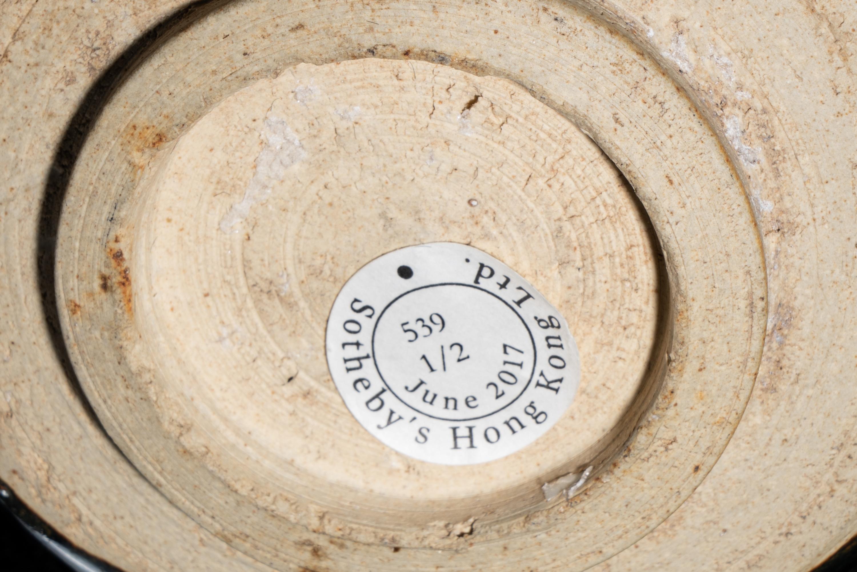 A Russet Splashed Black Glazed Stoneware Bowl