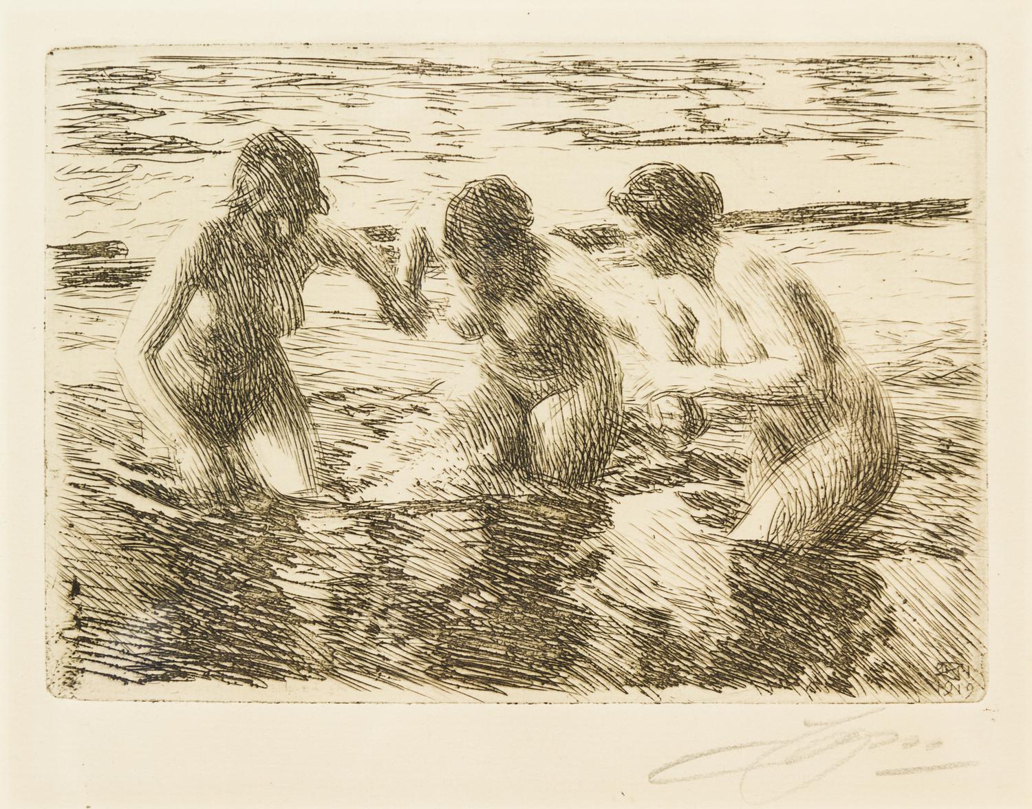 Anders Zorn, (Swedish, 1860-1920), Against the Current, 1919