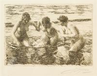 Anders Zorn, (Swedish, 1860-1920), Against the Current, 1919